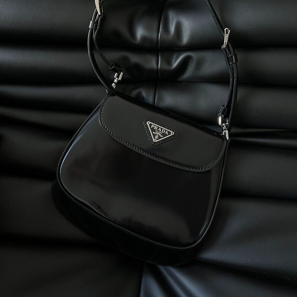 Prada Cleo Flap Shoulder Bag with Card of Authenticity
